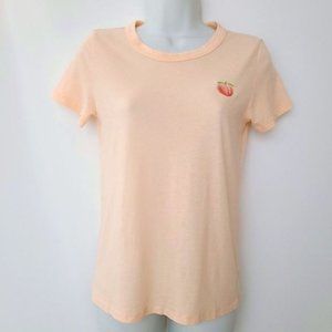 Aritzia?Sunday Best?Embroidered Peach Tee S